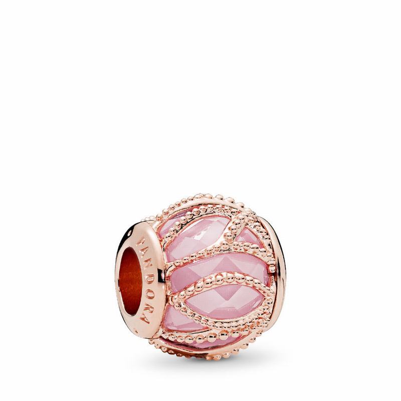 Pandora Rose™ Intertwining Radiance Charm Ireland - Pandora Rose/Pink/Cubic Zirconia - 415078DQV